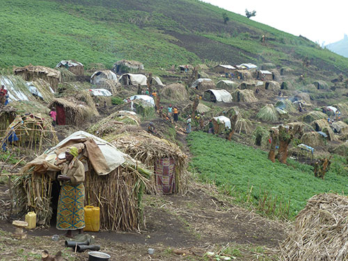 Displaced village in DRC
