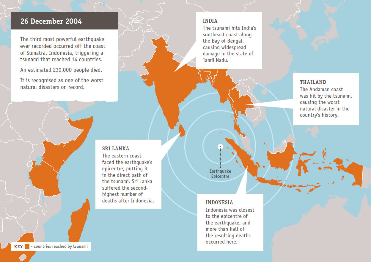 Boxing Day tsunami map