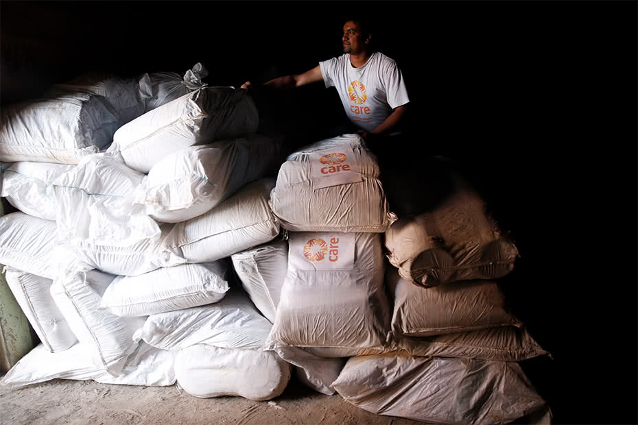 CARE distributes supplies in Nepal