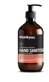 Thankyou hand sanitiser.
